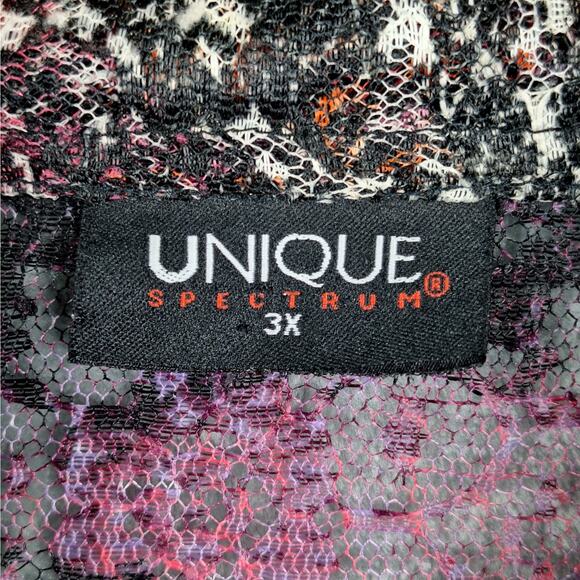 Womens Top 3X Cheetah Lace Whimsygoth Sheer Fairy Grunge Patchwork Button‎ Down - Picture 2 of 8